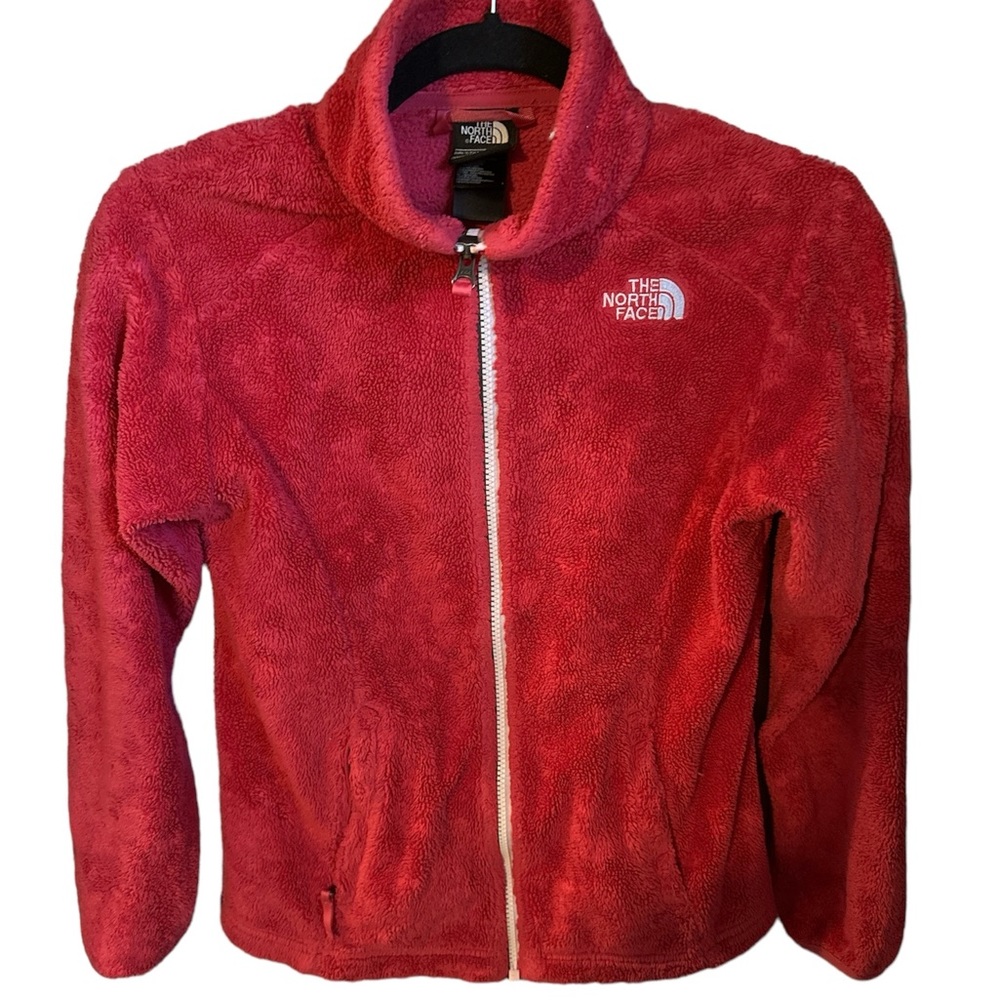 THE North Face Girl's Pink Fleece Zip Front Jacket Size Large 14/16